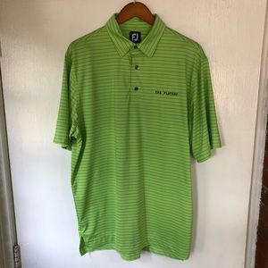 Lime Green Footjoy Polo- The Players Logo- Size Large